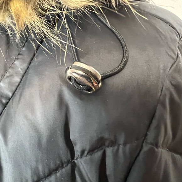 London Fog Faux Fur Hooded Down/Waterfowl Zip Puffer Coat - Picture 6 of 10